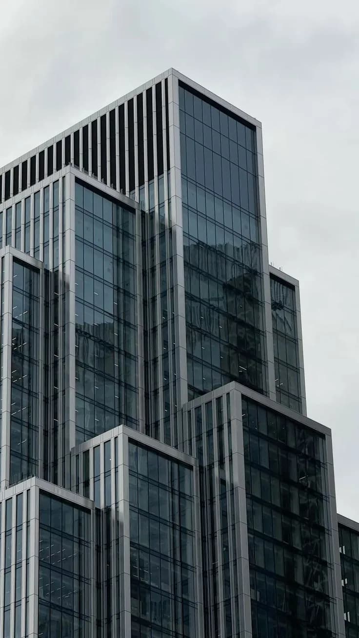 Modern London glass skyscraper