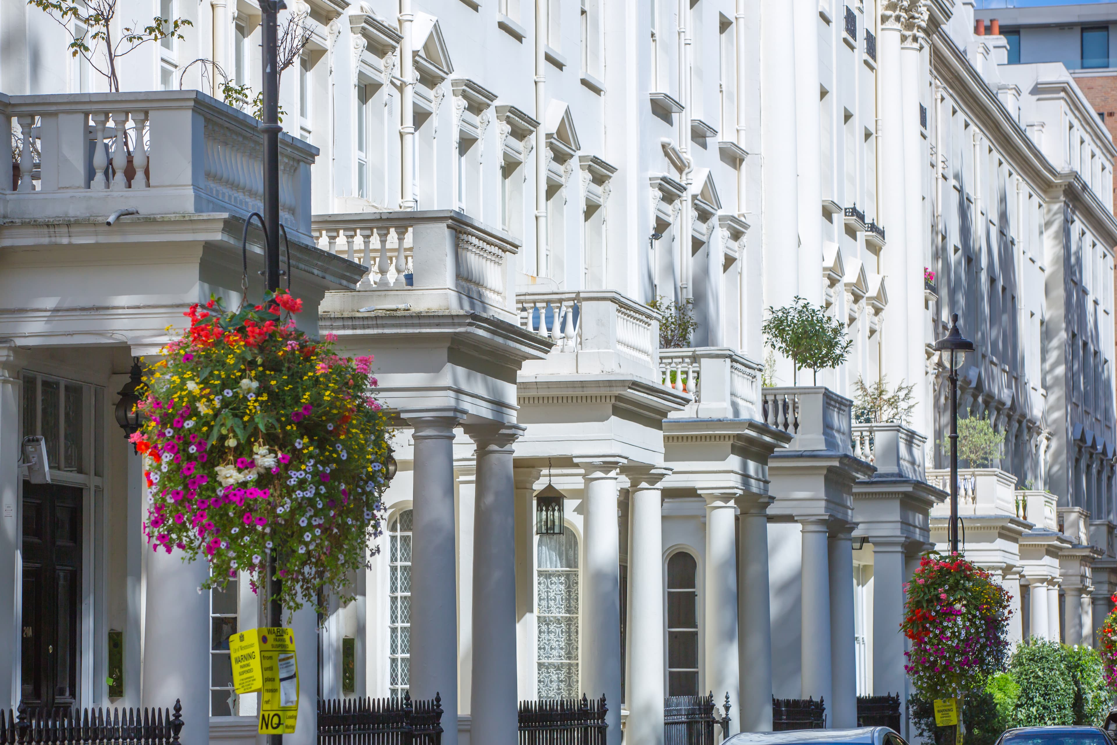 Elegant period townhouses in London